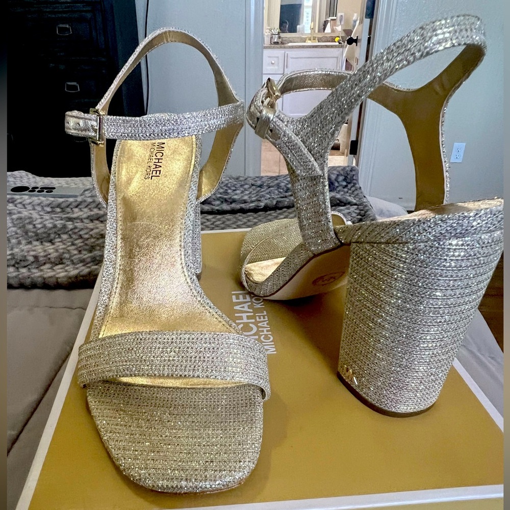 Francine Sandal Glitter Chain Mesh Sandal